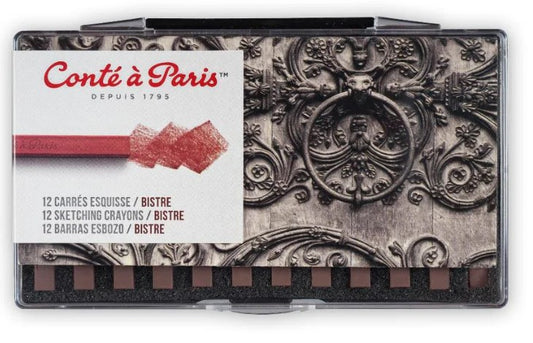 Conte Crayon Bistre Colour - Set 12 (discontinued & online only)