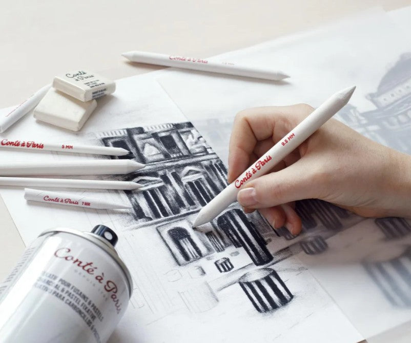 Conte Crayon White Sketch 2B Colours - Set 12