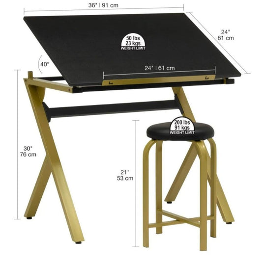 Artfusion Stellar Drawing Table With Stool - 1 AVAILABLE IN STORE ONLY