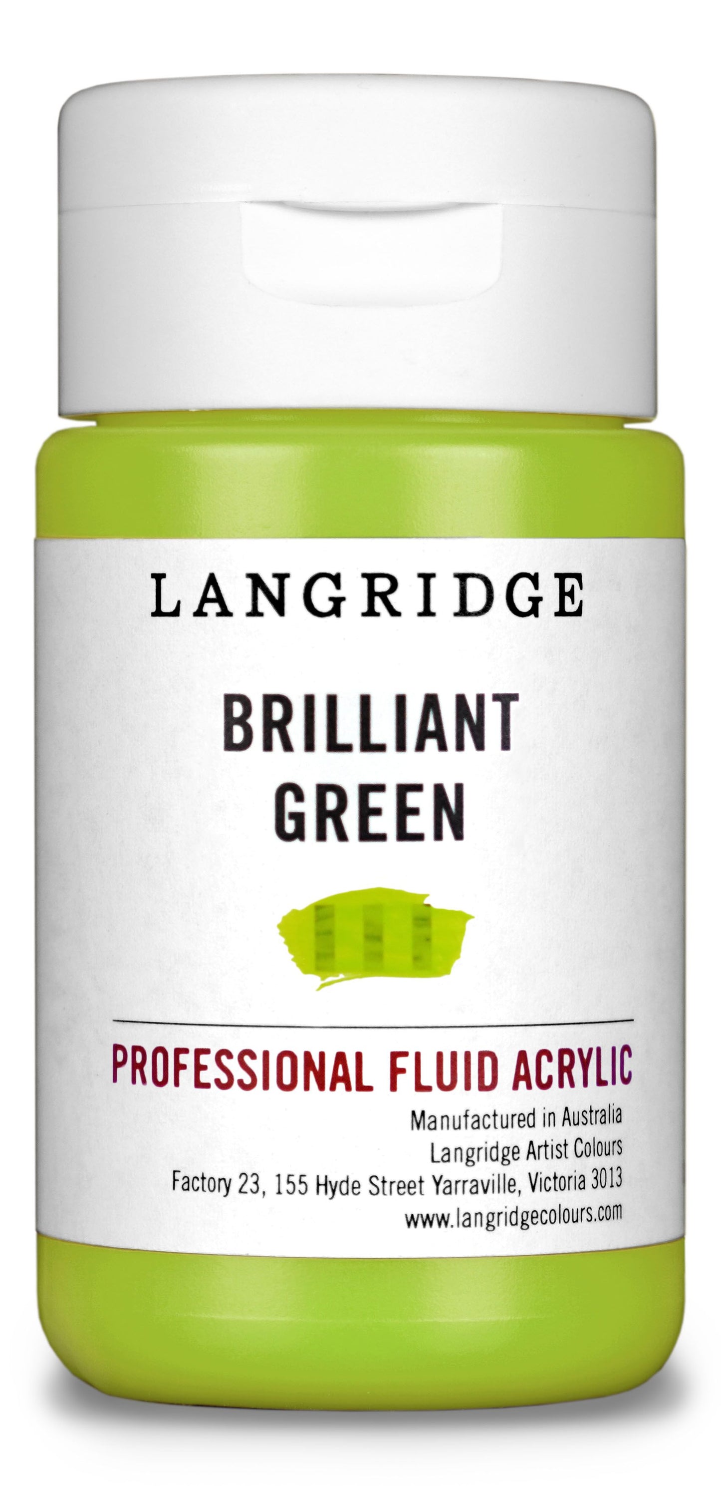 Langridge Fluid Acrylic 125ml Series 2 Brilliant Green