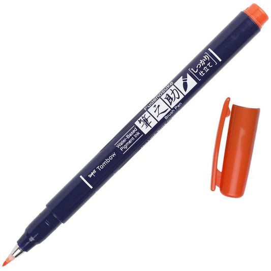 Tombow Fudenosuke Firm Tip Orange