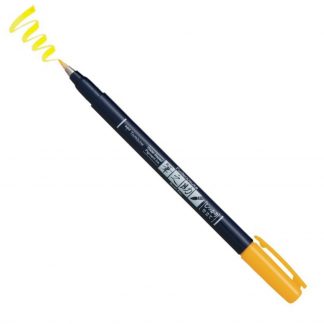 Tombow Fudenosuke Firm Tip Yellow