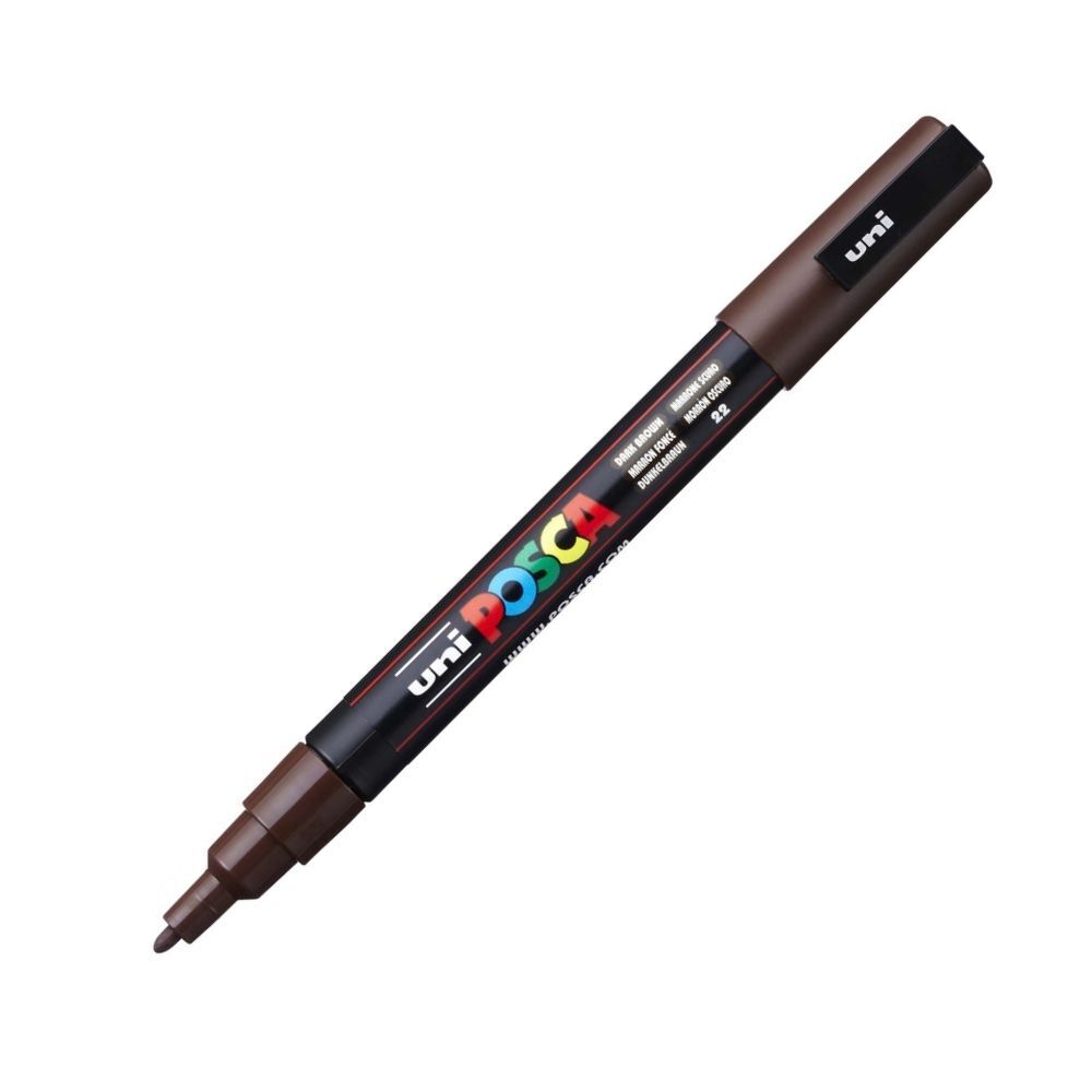 Uni Posca PC-3M Bullet Tip 1.3mm Dark Brown