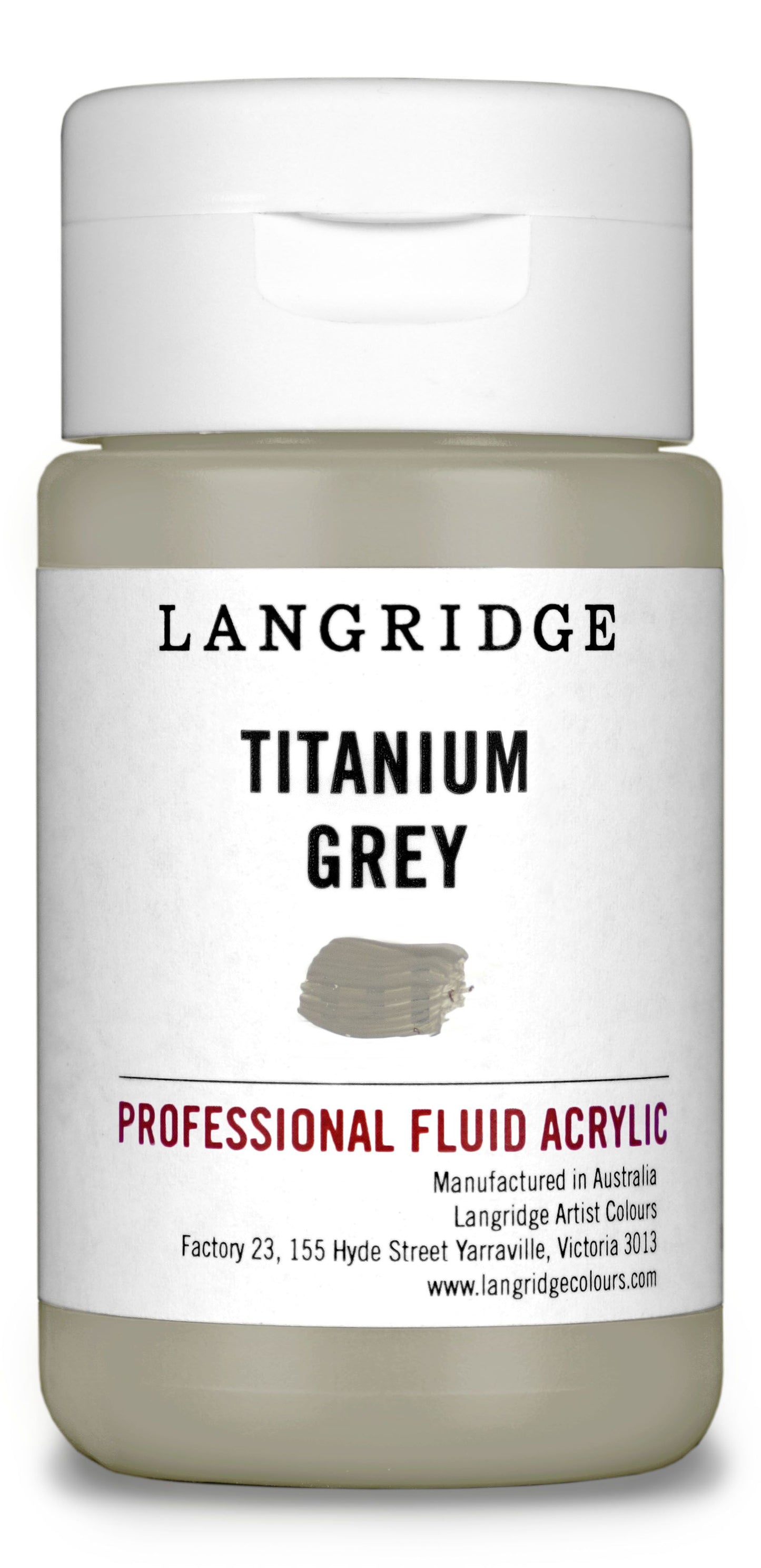 Langridge Fluid Acrylic 125ml Series 1 Titanium Grey