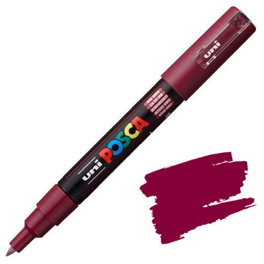 Uni Posca PC-1M Extra Fine 0.7mm Tip Red Wine