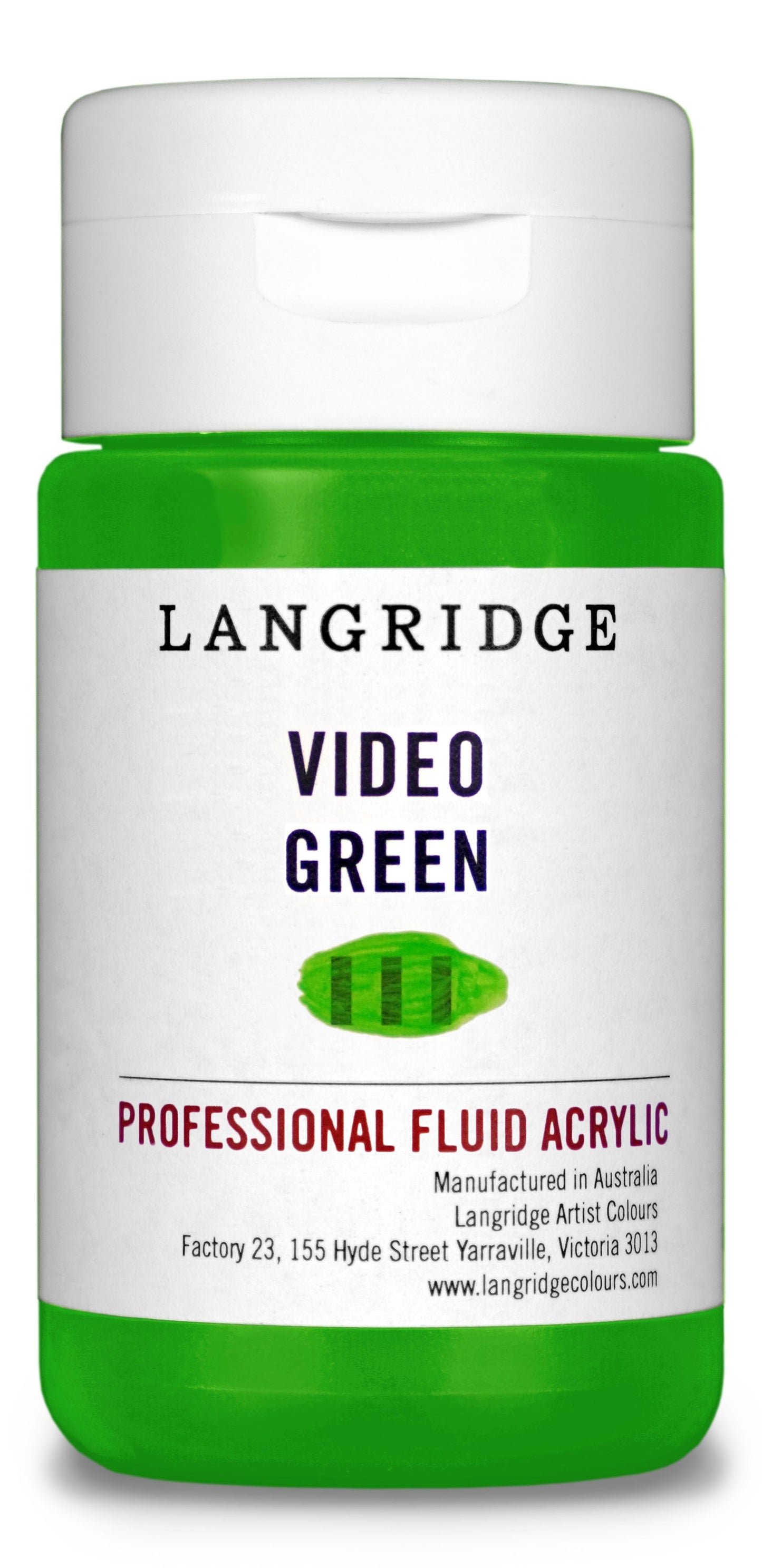 Langridge Fluid Acrylic 125ml Series 2 Video Green