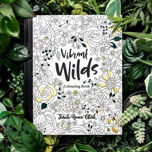 Vibrant Wilds Adult Colouring Book by Sarah Renae Clark