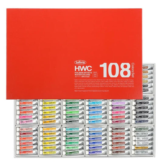 Holbein Artists Watercolour Set of 108 x 5ml Tubes W422