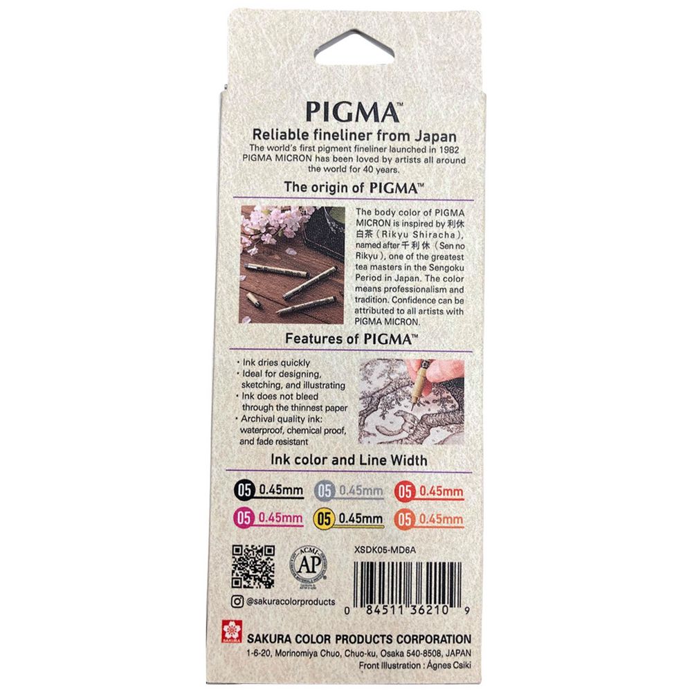Sakura Pigma Micron Pen Mandala Warm Tone 05 6 Set