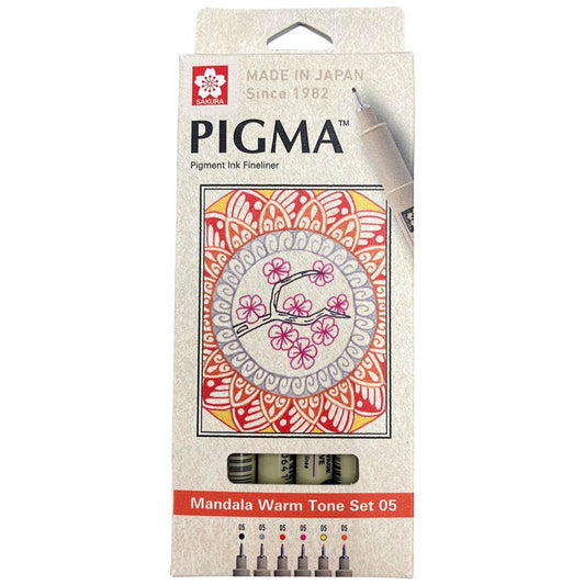 Sakura Pigma Micron Pen Mandala Warm Tone 05 6 Set