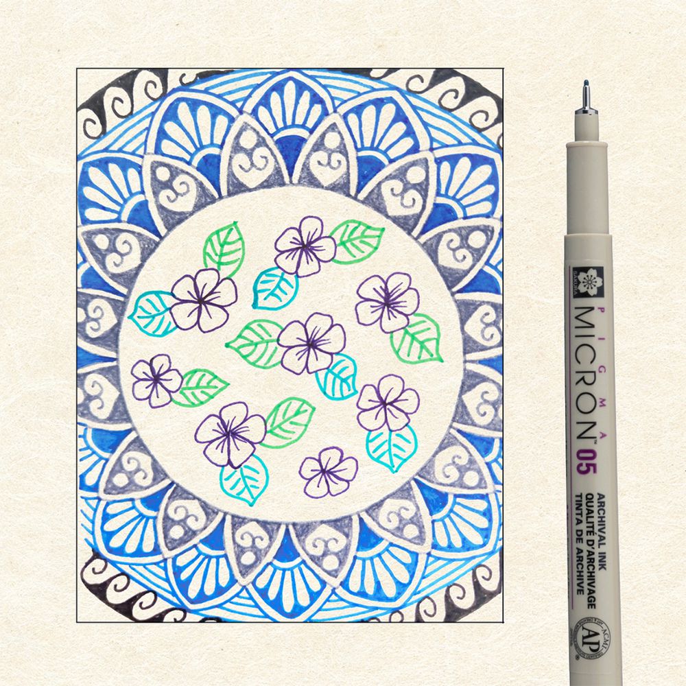 Sakura Pigma Micron Mandala Cool Tone 05 Set 6
