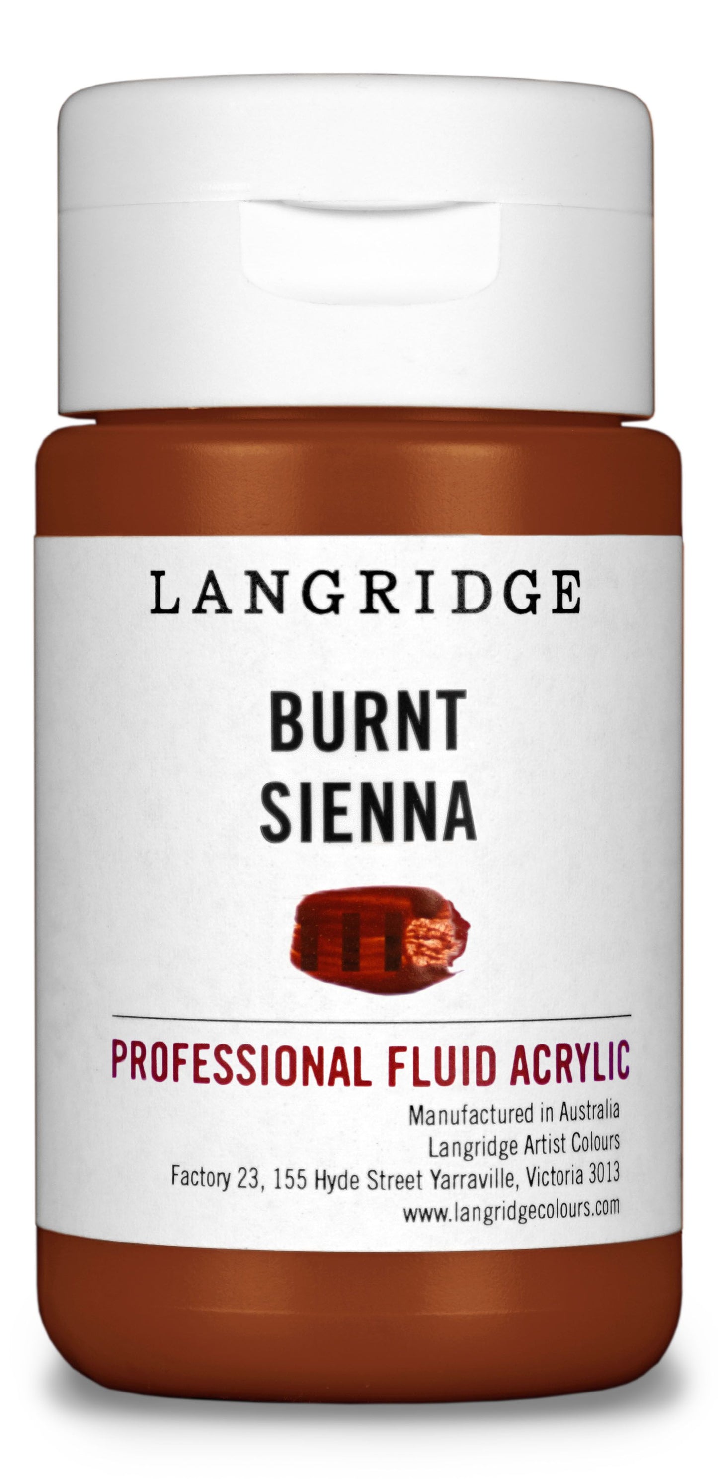 Langridge Fluid Acrylic 125ml Series 1 Burnt Sienna
