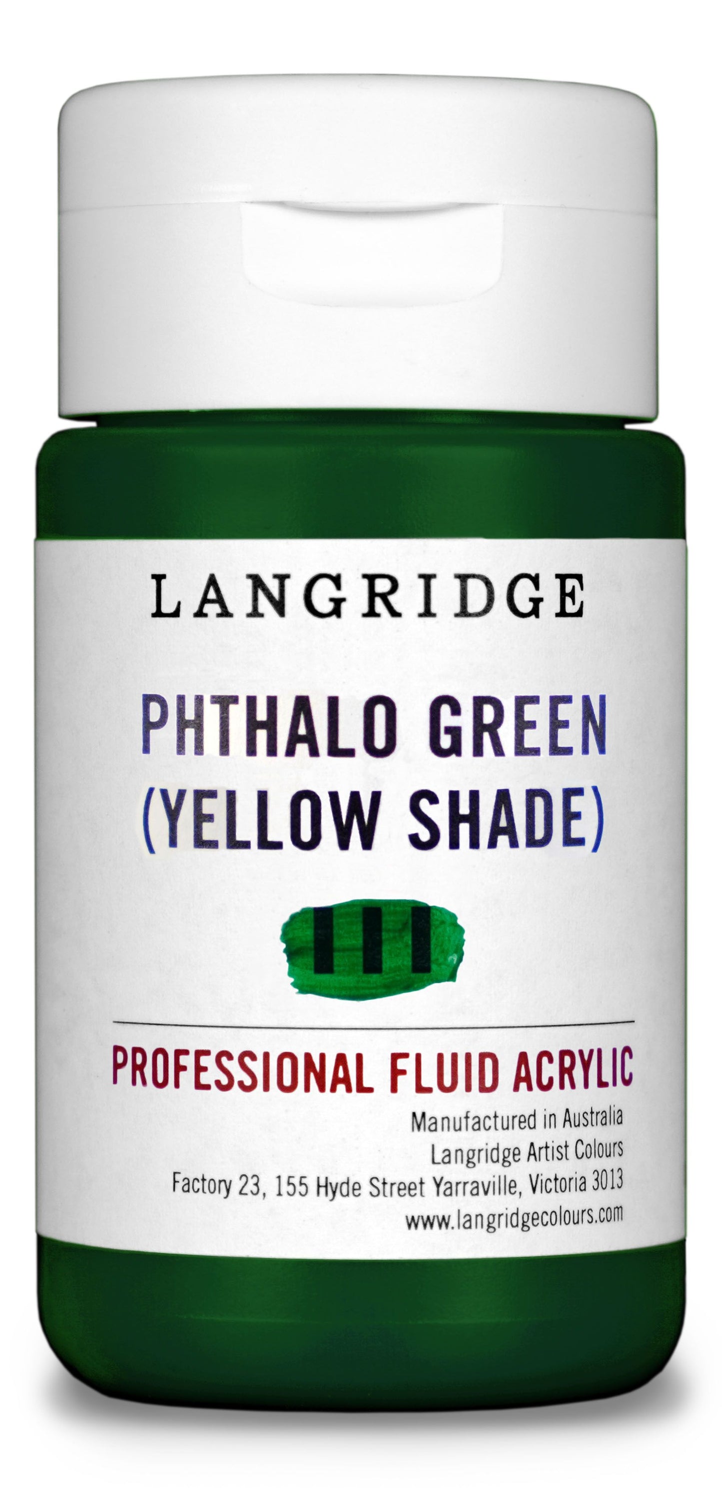 Langridge Fluid Acrylic 125ml Series 3 Phthalo Green (Yellow Shade)