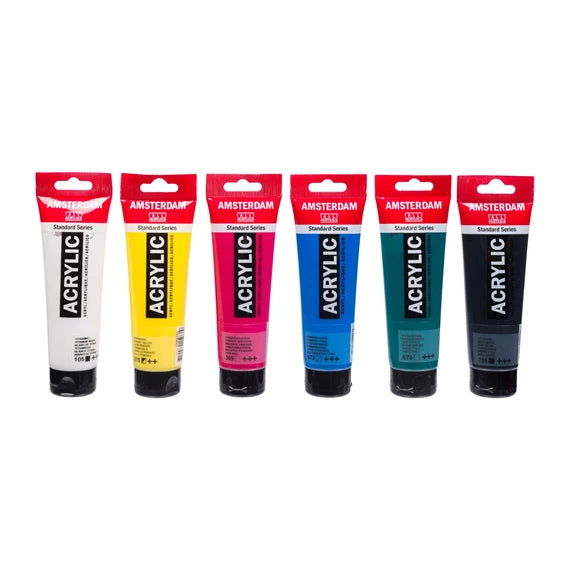 Amsterdam Acrylic Paint Set Classroom 6 x 120ml Pack