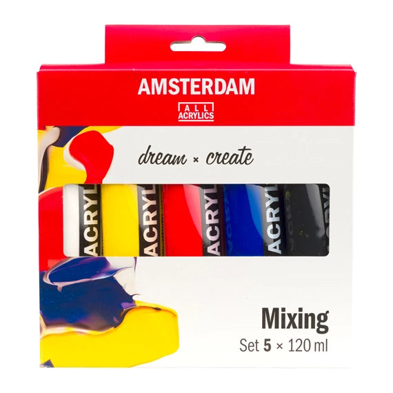 Amsterdam Acrylic Paint Mixing Set 5 x 120ml Pack