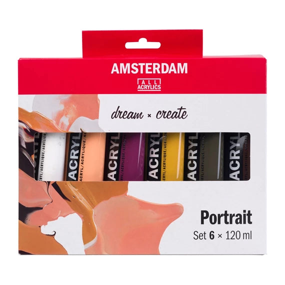 Amsterdam Acrylic Paint Portrait Set 6 x 120ml Pack