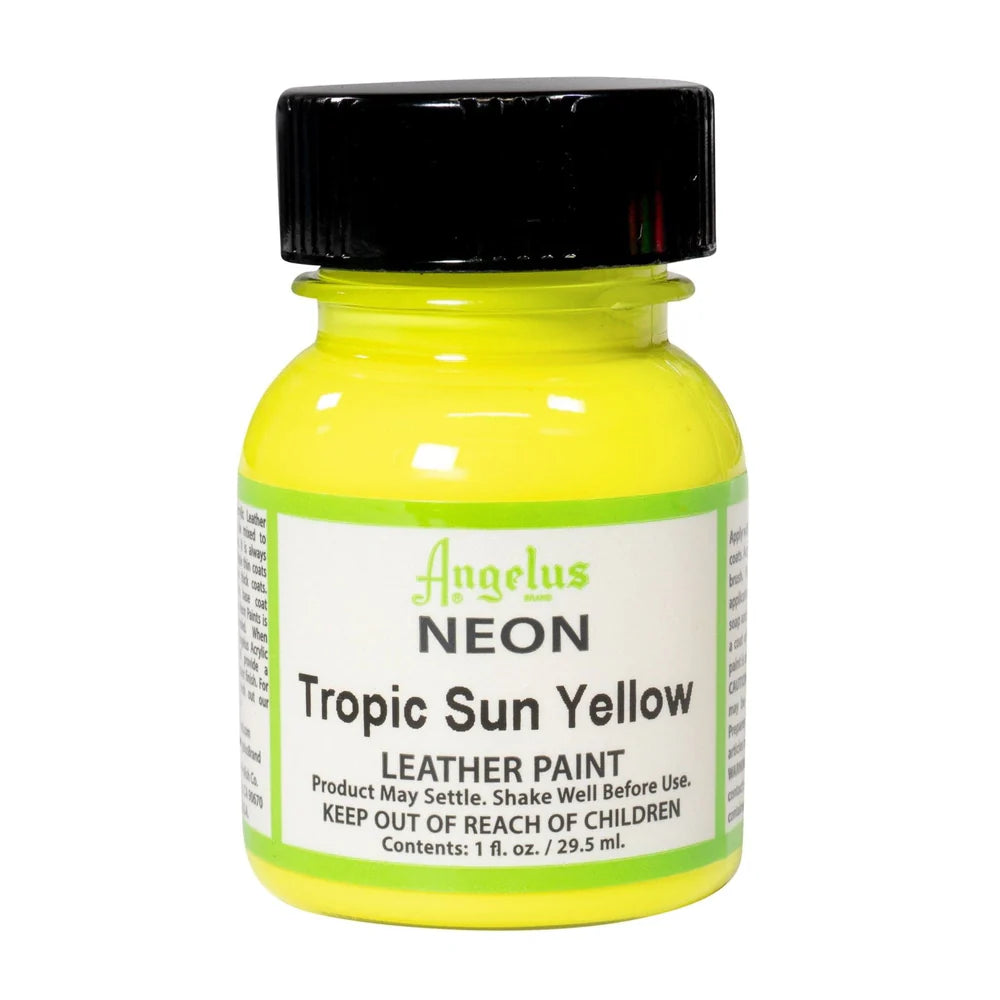 Angelus Leather Acrylic Paint Neon 29.5ml Tropic Sun Yellow