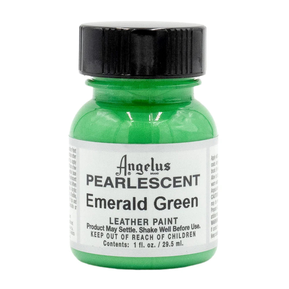 Angelus Leather Acrylic Paint Pearlescent 29.5ml Emerald Green