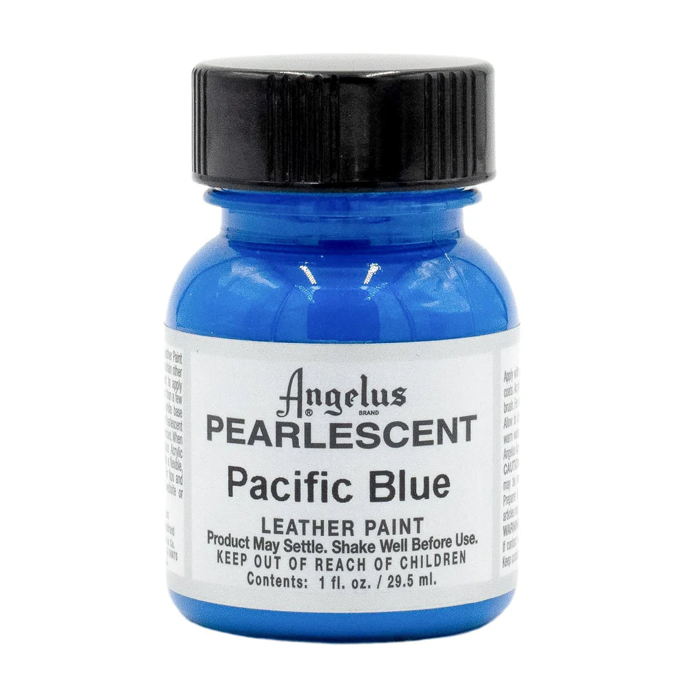 Angelus Leather Acrylic Paint Pearlescent 29.5ml Pacific Blue