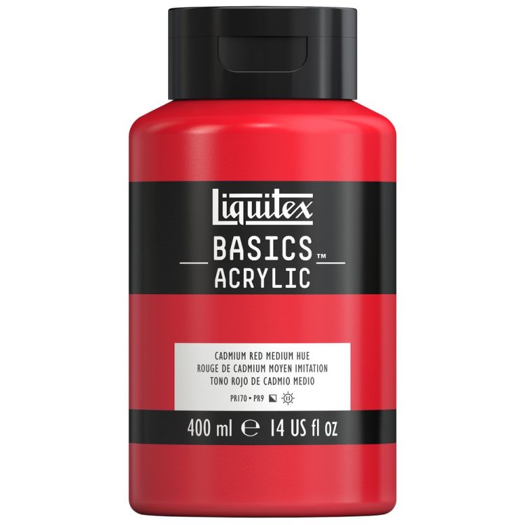 Liquitex Basics 400ml Cadmium Red Medium Hue