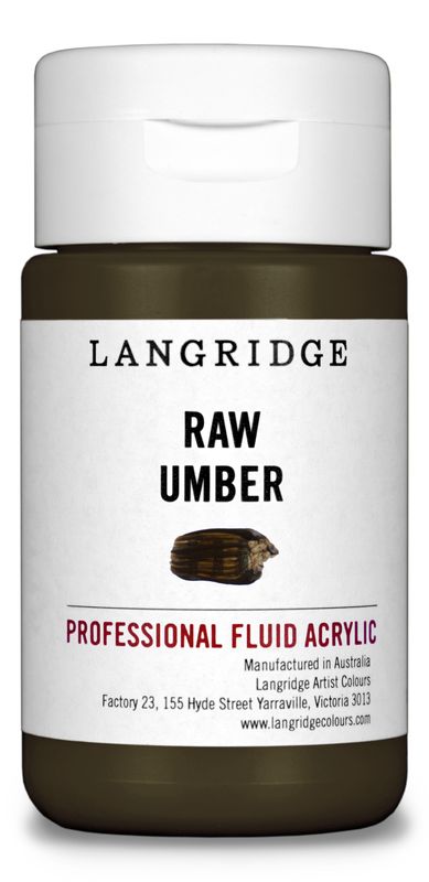 Langridge Fluid Acrylic 125ml Series 1 Raw Umber