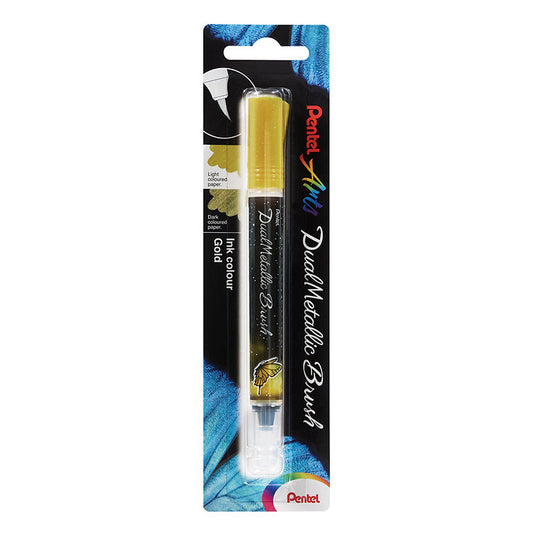 Pentel Dual Metallic Brush Pen Metallic Gold