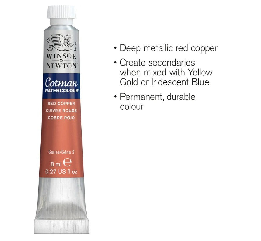 Winsor & Newton Cotman W/C 8ml Red Copper