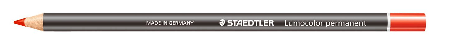 Staedtler Lumocolor Permanent Pencil Glasochrom- Waterproof Red