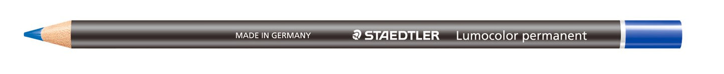 Staedtler Lumocolor Permanent Pencil Glasochrom- Waterproof Blue