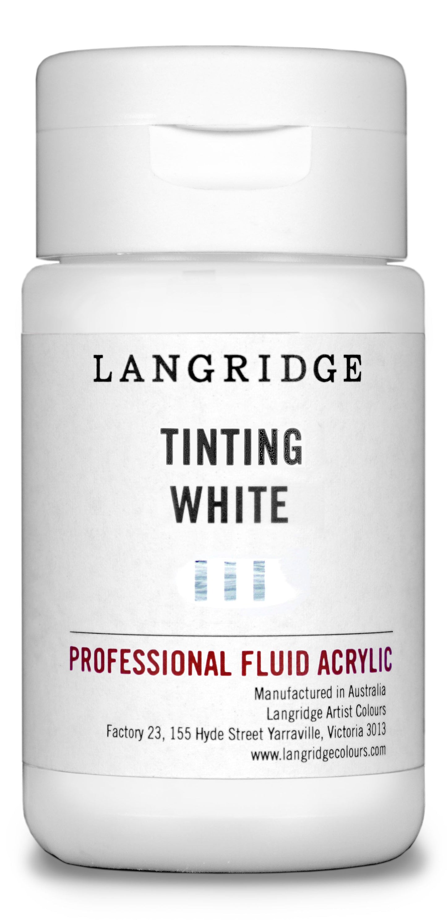 Langridge Fluid Acrylic 125ml Series 1 Tinting White
