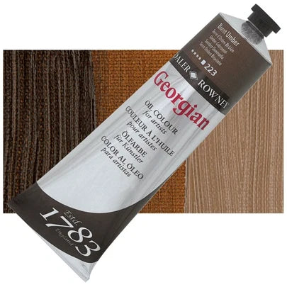 Daler Rowney Georgian Oil 225ml 223 Burnt Umber