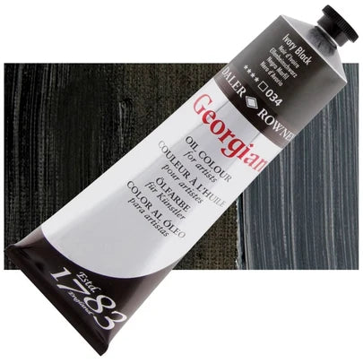 Daler Rowney Georgian Oil 225ml 034 Ivory Black