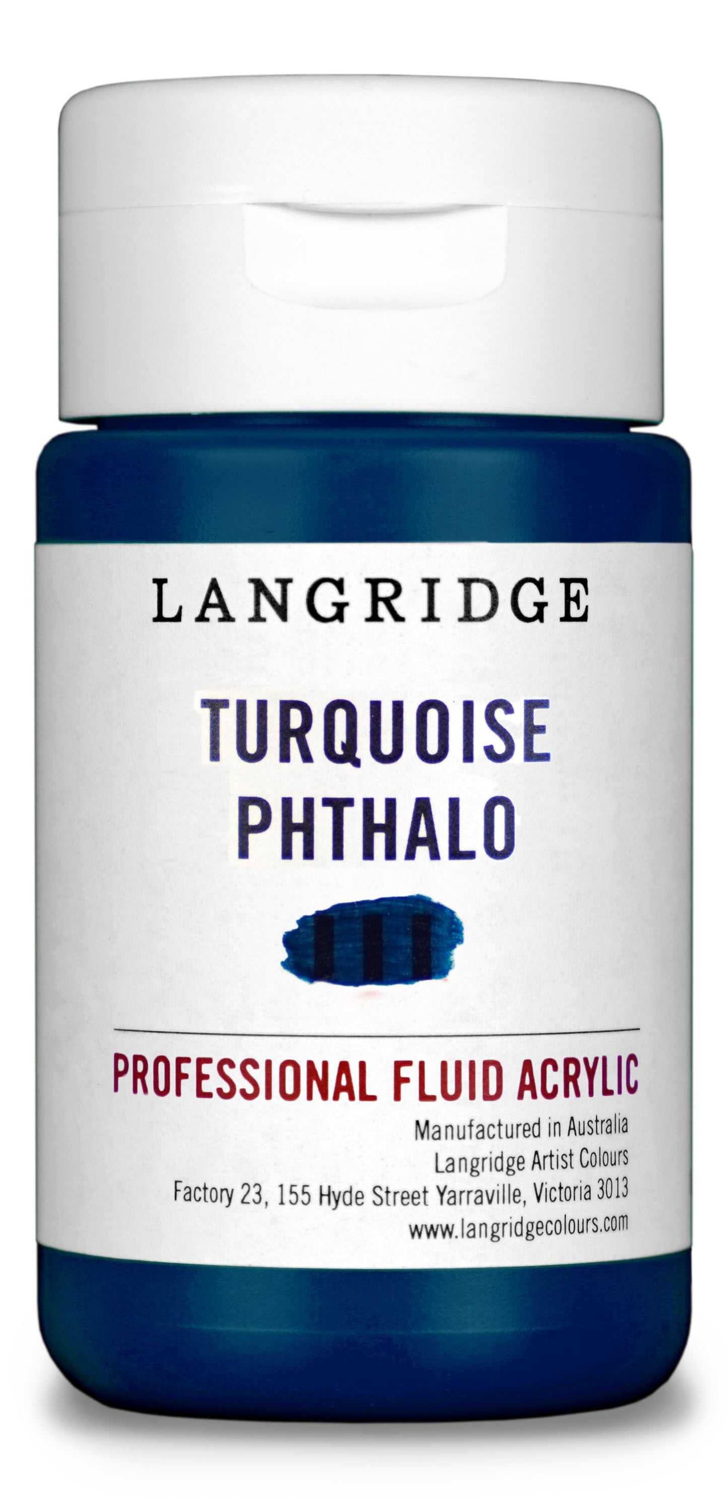 Langridge Fluid Acrylic 125ml Series 3 Turquoise Phthalo