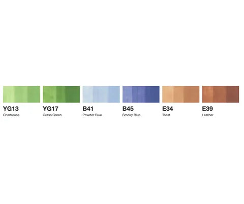Copic Sketch Set 6 - Earth Essentials