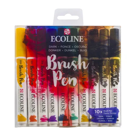 Ecoline Brush Pen Set 10 Dark