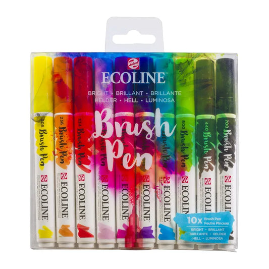 Ecoline Brush Pen Set 10 Bright
