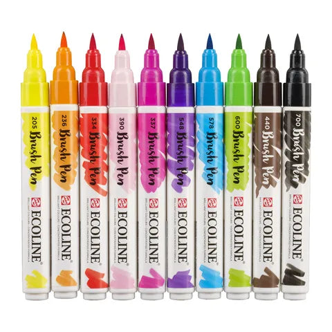 Ecoline Brush Pen Set 10 Bright