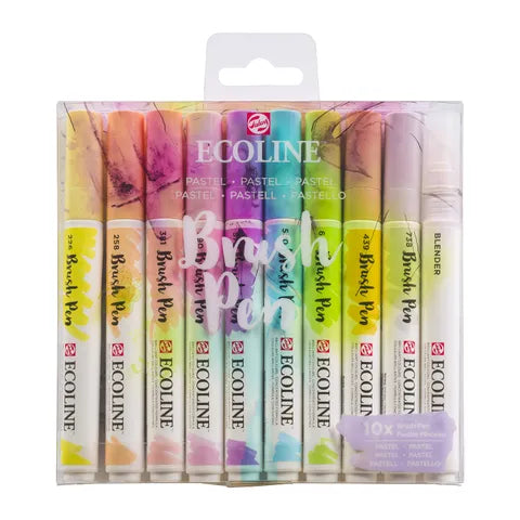 Ecoline Brush Pen Set 10 Pastel