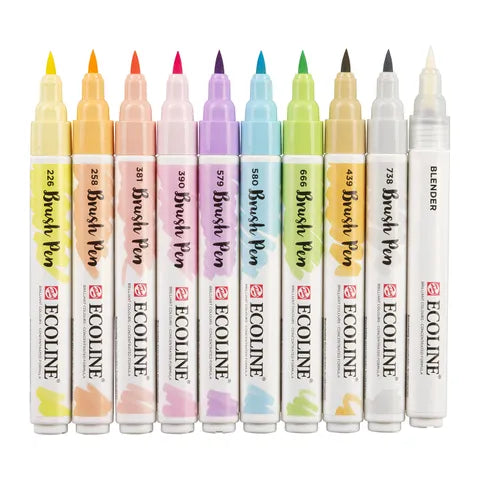 Ecoline Brush Pen Set 10 Pastel