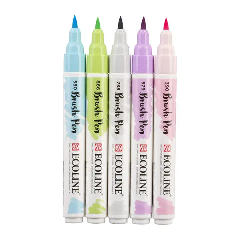 Ecoline Brush Pen Set 5 Pastel