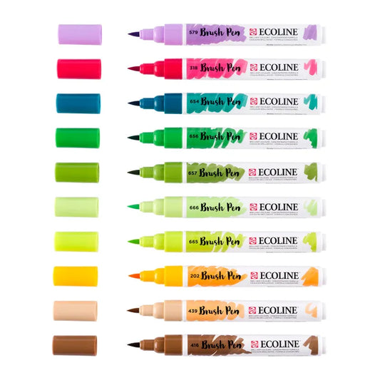 Ecoline Brush Pen Set 10 Botanic