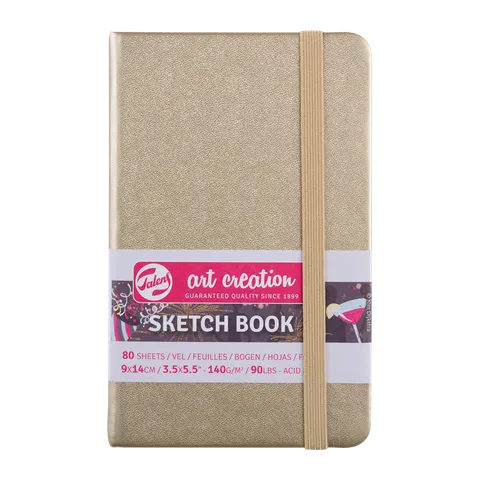 Talens Art Creations Sketchbook 140gsm 9 x 14cm White Gold