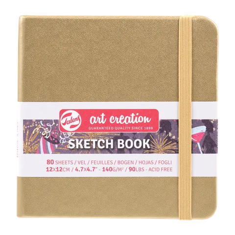 Talens Art Creations Sketchbook 140gsm 12 x 12cm White Gold