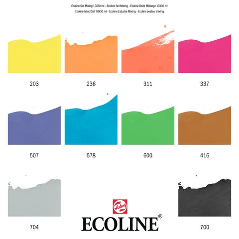 Ecoline Liquid Watercolour 30ml Set 10