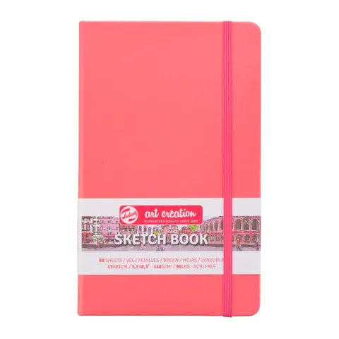 Talens Art Creations Sketchbook 140gsm 13 x 21cm Coral Red