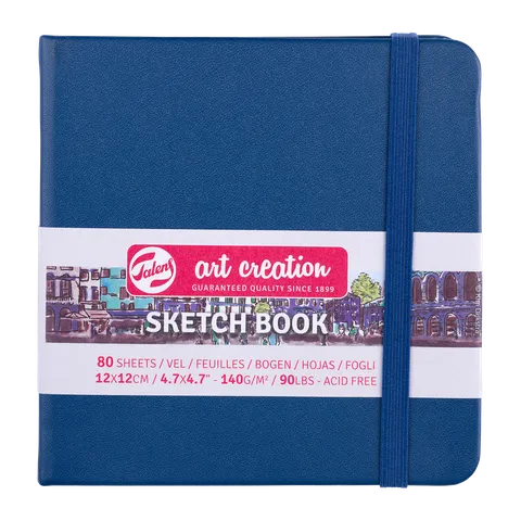 Talens Art Creations Sketchbook 140gsm 12 x 12cm Navy Blue