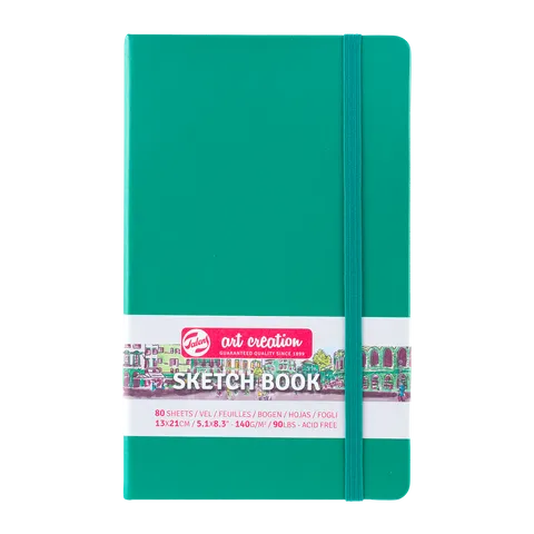 Talens Art Creations Sketchbook 140gsm 13 x 21cm Forest Green