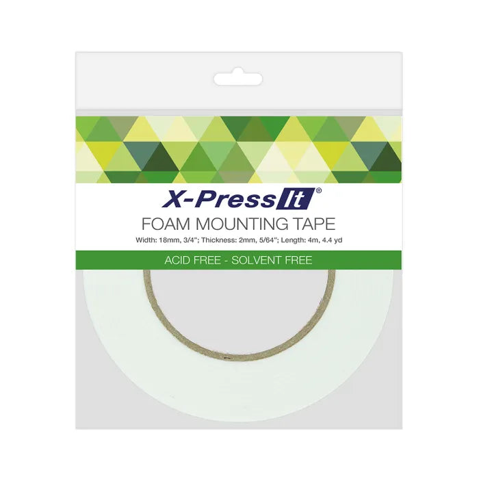 X-Press It Foam Mounting Tape 18mm x 2mm x 4m