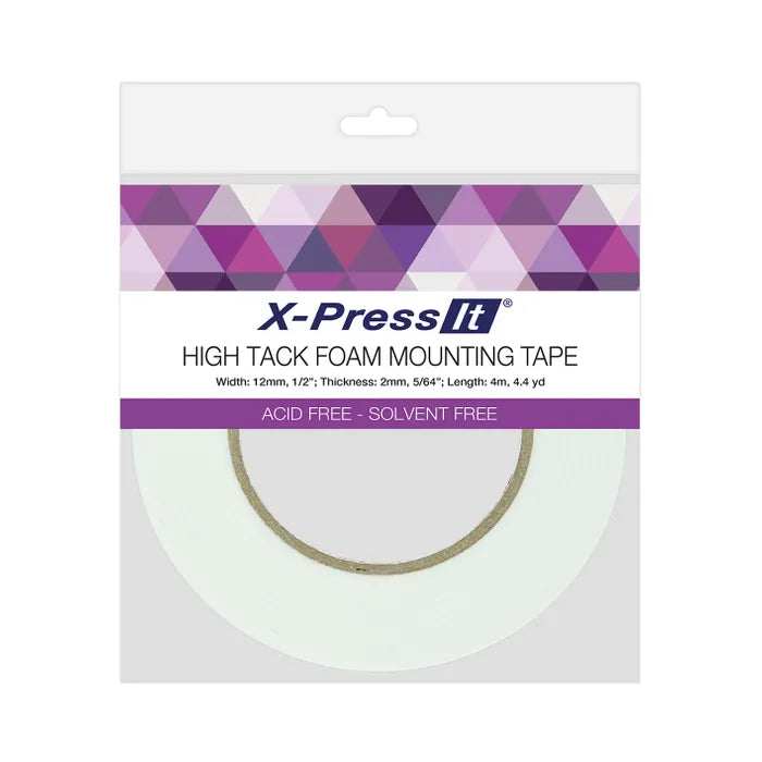 X-Press It High Tack Foam Mounting Tape 12mm x 4m