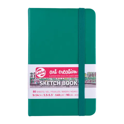 Talens Art Creations Sketchbook 140gsm 9 x 14cm Forest Green